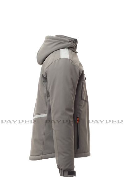 Wattierte Softshelljacke STREAM PAD in rauchgrau